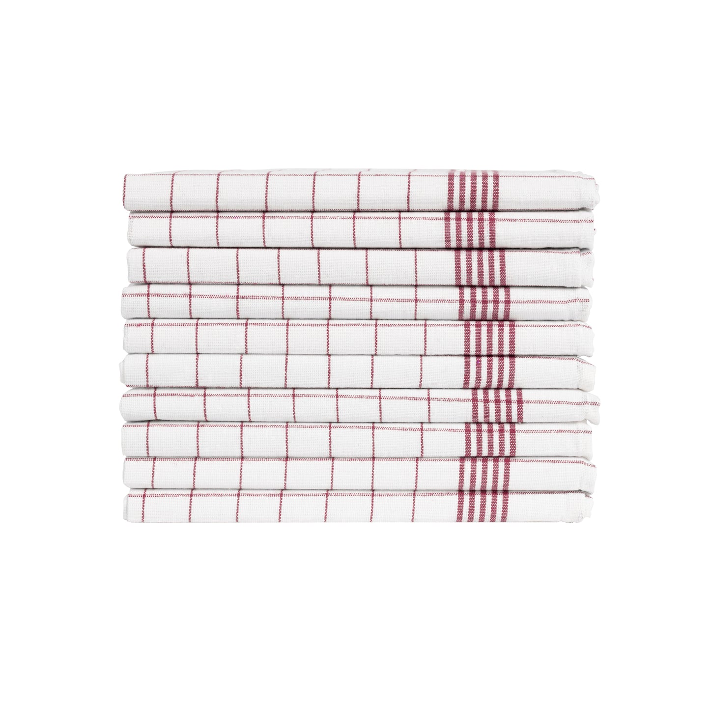 Merkanta Geschirrtücher 10er Set, Küchentücher 50x70cm, 100% Baumwolle, Geschirrhandtücher, rot - weiß/blau-weiß kariert, 10 Handtücher Küche, super saugfähig, Küchenhandtücher, Abtrockentücher