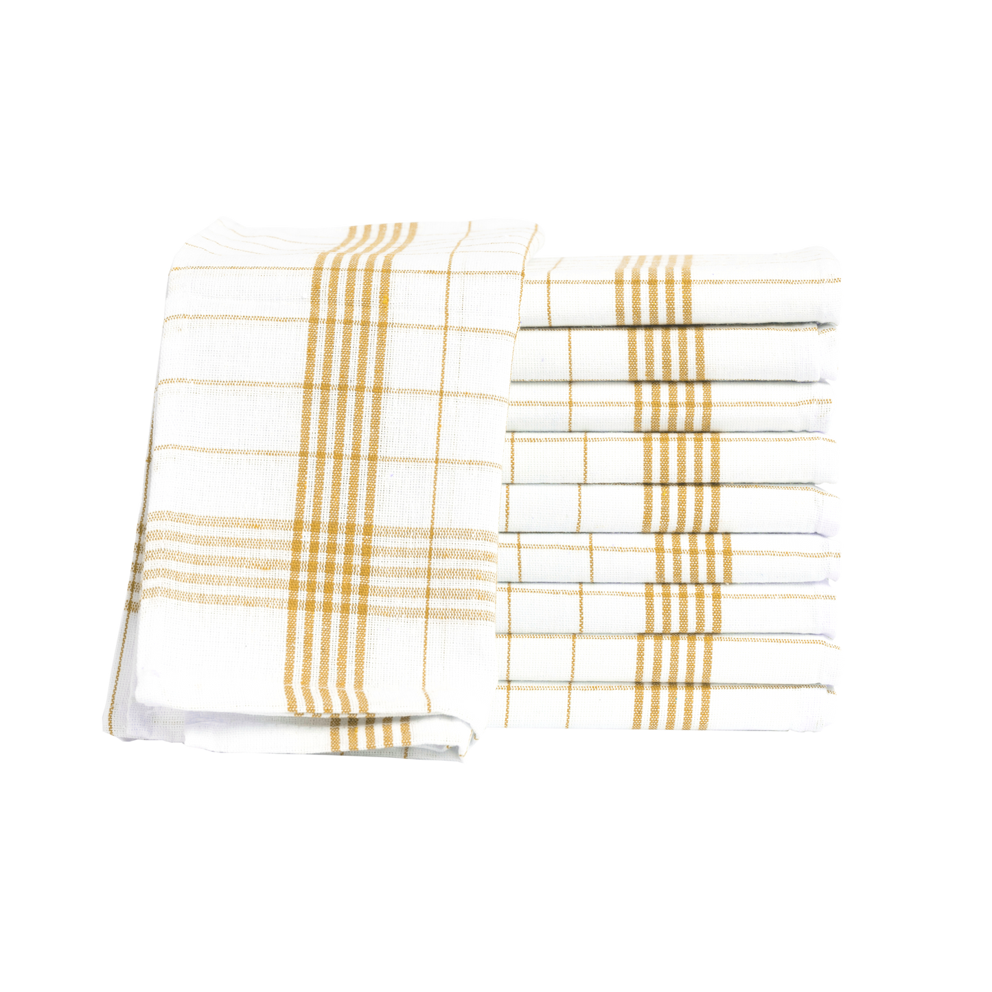 Merkanta Geschirrtücher 10er Set Küchentücher 50x70cm, gelb weiß kariert, 100% Baumwolle Geschirrhandtücher Mehrfarbig kariert, Handtücher Küche super saugfähig, Küchenhandtücher Abtrockentücher