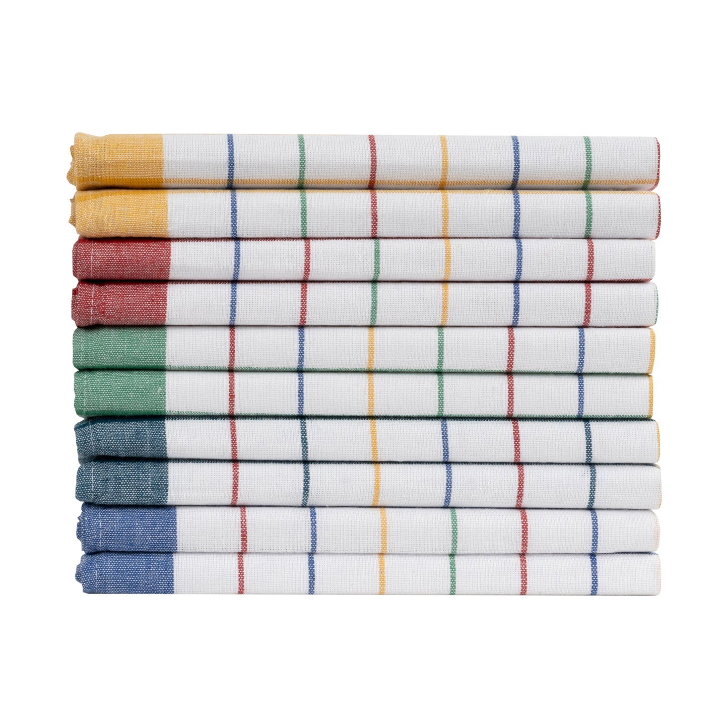 Merkanta Geschirrtücher 10er Set Küchentücher 50x70cm, 100% Baumwolle Geschirrhandtücher Mehrfarbig kariert, Handtücher Küche super saugfähig, Küchenhandtücher Abtrockentücher