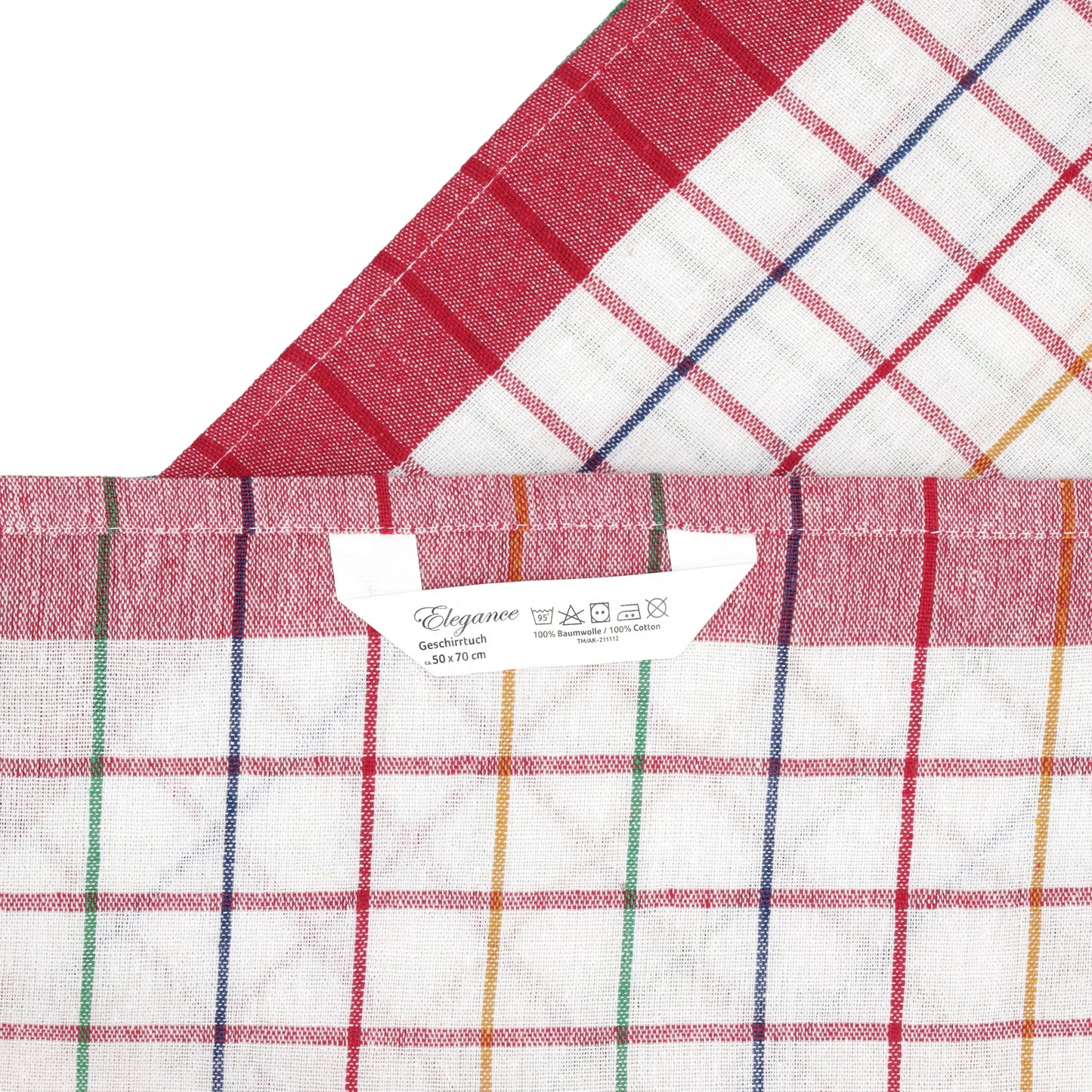 Merkanta Geschirrtücher 10er Set Küchentücher 50x70cm, 100% Baumwolle Geschirrhandtücher Mehrfarbig kariert, Handtücher Küche super saugfähig, Küchenhandtücher Abtrockentücher