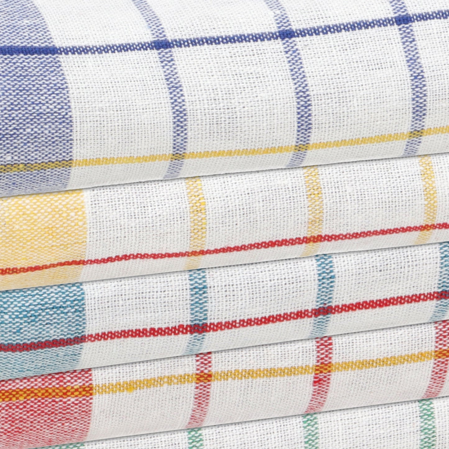 Merkanta Geschirrtücher 10er Set Küchentücher 50x70cm, 100% Baumwolle Geschirrhandtücher Mehrfarbig kariert, Handtücher Küche super saugfähig, Küchenhandtücher Abtrockentücher