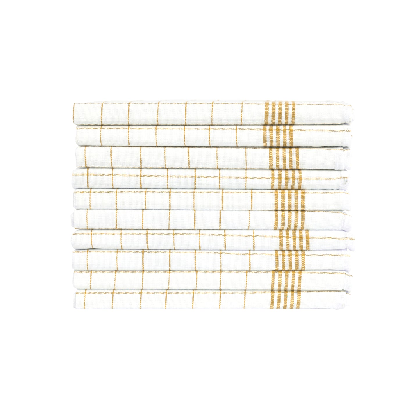 Merkanta Geschirrtücher 10er Set Küchentücher 50x70cm, gelb weiß kariert, 100% Baumwolle Geschirrhandtücher Mehrfarbig kariert, Handtücher Küche super saugfähig, Küchenhandtücher Abtrockentücher