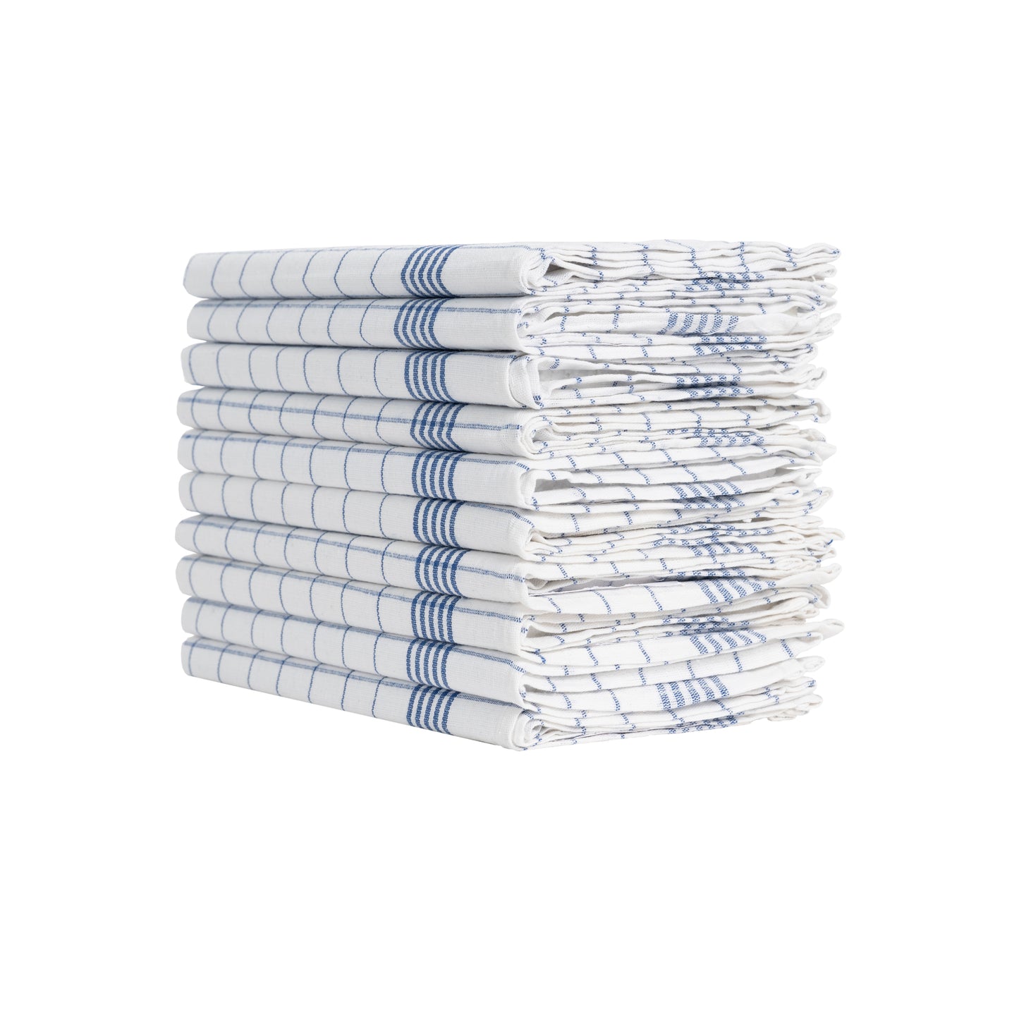 Merkanta Geschirrtücher 10er Set, Küchentücher 50x70cm, 100% Baumwolle, Geschirrhandtücher, rot - weiß/blau-weiß kariert, 10 Handtücher Küche, super saugfähig, Küchenhandtücher, Abtrockentücher