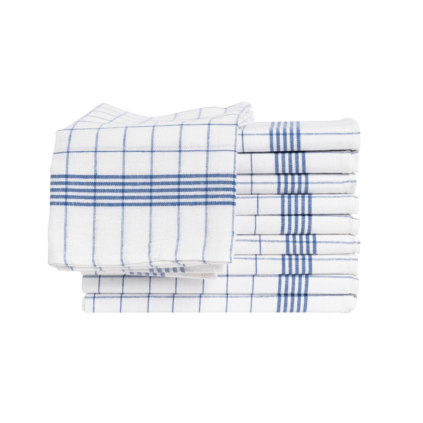 Merkanta Geschirrtücher 10er Set, Küchentücher 50x70cm, 100% Baumwolle, Geschirrhandtücher, rot - weiß/blau-weiß kariert, 10 Handtücher Küche, super saugfähig, Küchenhandtücher, Abtrockentücher