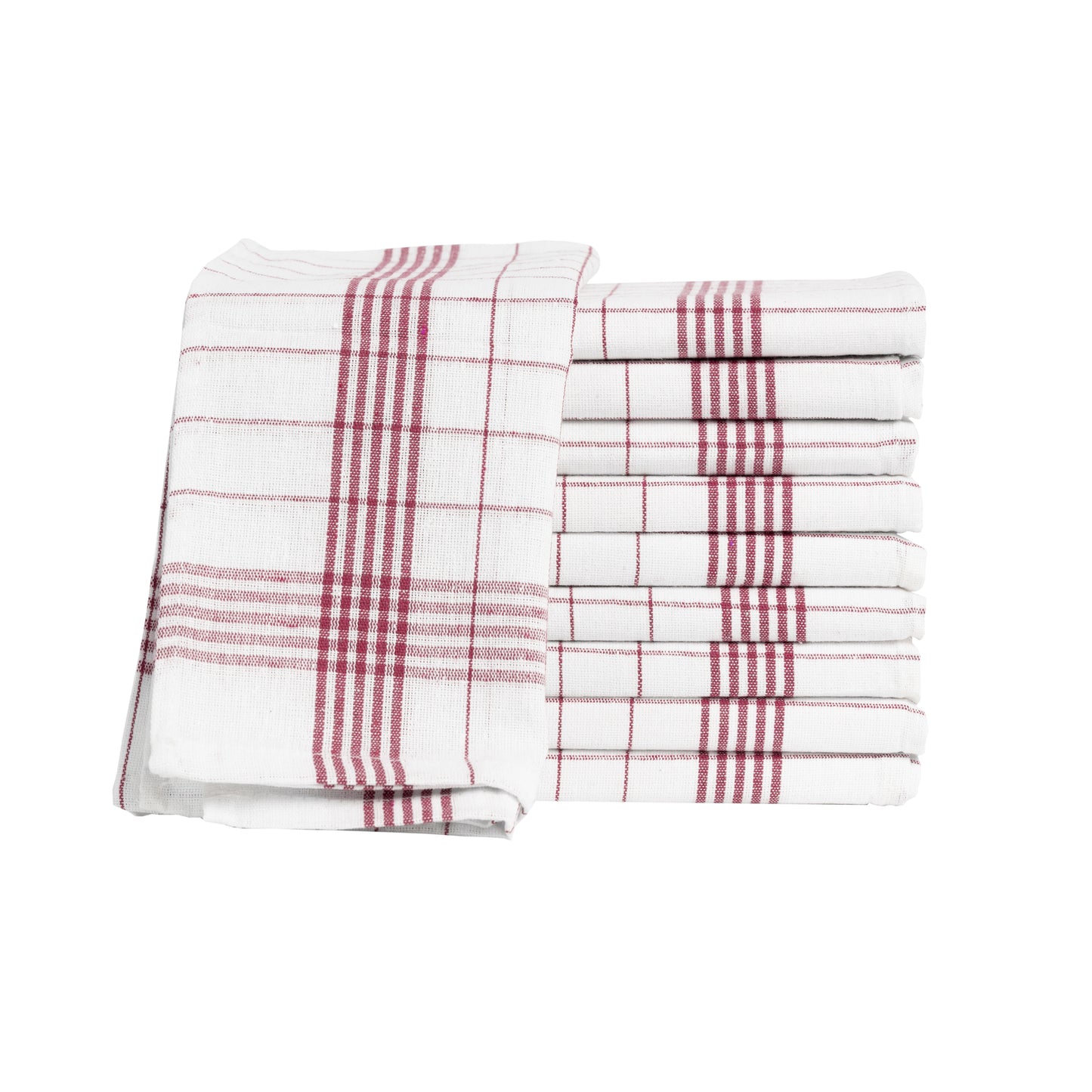 Merkanta Geschirrtücher 10er Set, Küchentücher 50x70cm, 100% Baumwolle, Geschirrhandtücher, rot - weiß/blau-weiß kariert, 10 Handtücher Küche, super saugfähig, Küchenhandtücher, Abtrockentücher