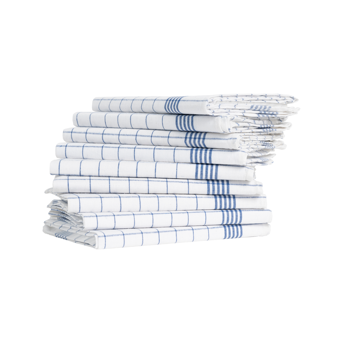 Merkanta Geschirrtücher 10er Set, Küchentücher 50x70cm, 100% Baumwolle, Geschirrhandtücher, rot - weiß/blau-weiß kariert, 10 Handtücher Küche, super saugfähig, Küchenhandtücher, Abtrockentücher