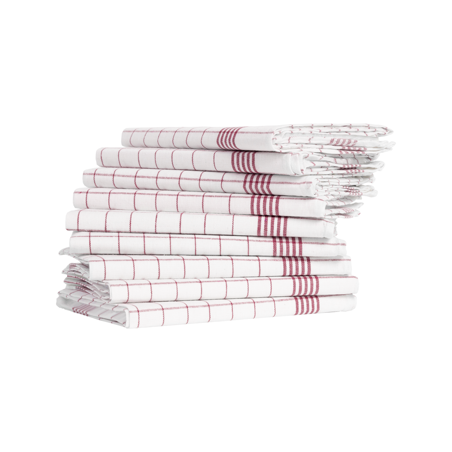 Merkanta Geschirrtücher 10er Set, Küchentücher 50x70cm, 100% Baumwolle, Geschirrhandtücher, rot - weiß/blau-weiß kariert, 10 Handtücher Küche, super saugfähig, Küchenhandtücher, Abtrockentücher