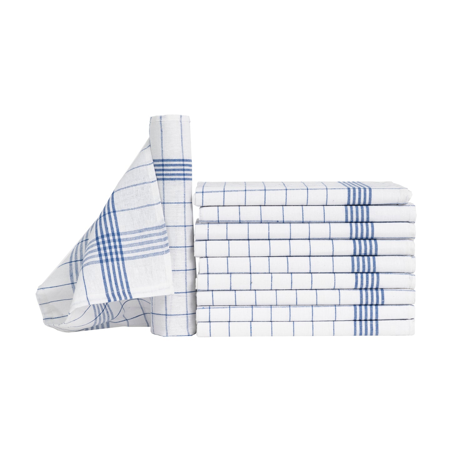 Merkanta Geschirrtücher 10er Set, Küchentücher 50x70cm, 100% Baumwolle, Geschirrhandtücher, rot - weiß/blau-weiß kariert, 10 Handtücher Küche, super saugfähig, Küchenhandtücher, Abtrockentücher
