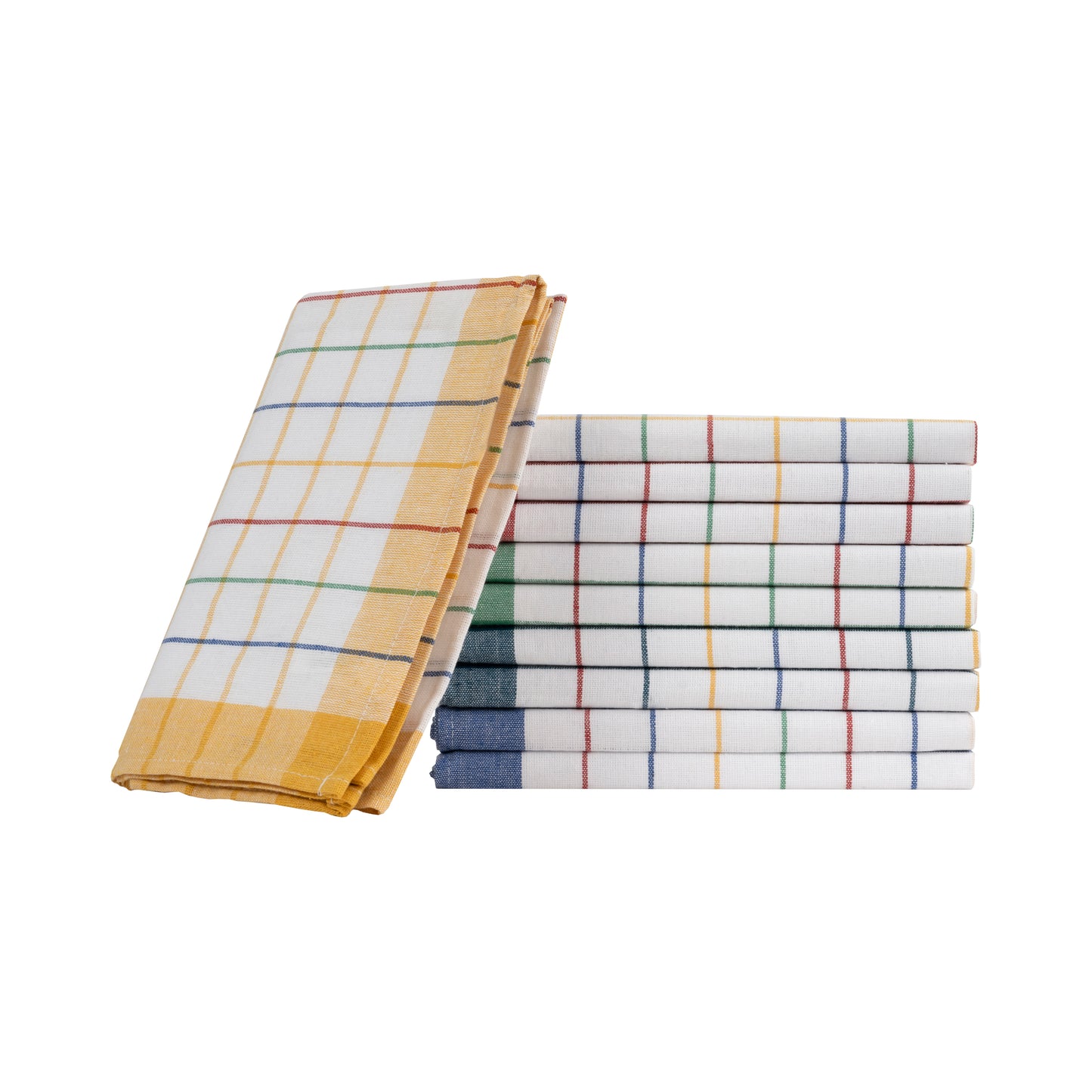 Merkanta Geschirrtücher 10er Set Küchentücher 50x70cm, 100% Baumwolle Geschirrhandtücher Mehrfarbig kariert, Handtücher Küche super saugfähig, Küchenhandtücher Abtrockentücher