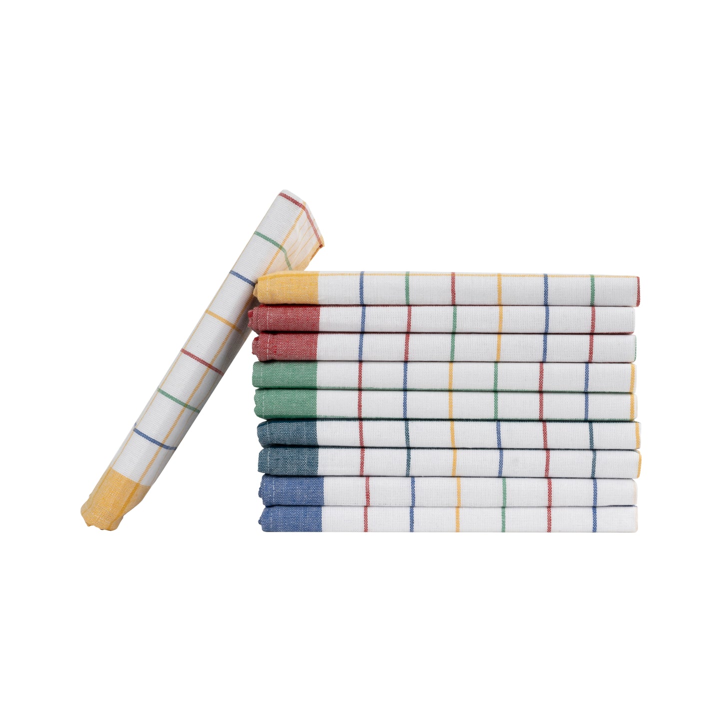 Merkanta Geschirrtücher 10er Set Küchentücher 50x70cm, 100% Baumwolle Geschirrhandtücher Mehrfarbig kariert, Handtücher Küche super saugfähig, Küchenhandtücher Abtrockentücher