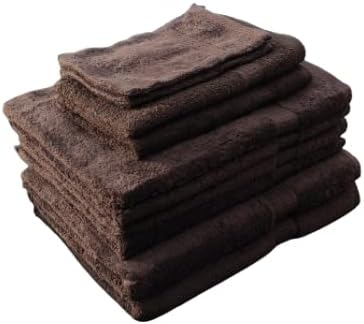 Merkanta Handtuch Set Kaffeebraun, 10 teilig,  2 Gästetücher, 4 Handtücher, 2 Duschtücher, 2 Waschlappen, 100% Baumwolle, Bath Towel,  Handtücherset Badezimmer , Bad Tücher