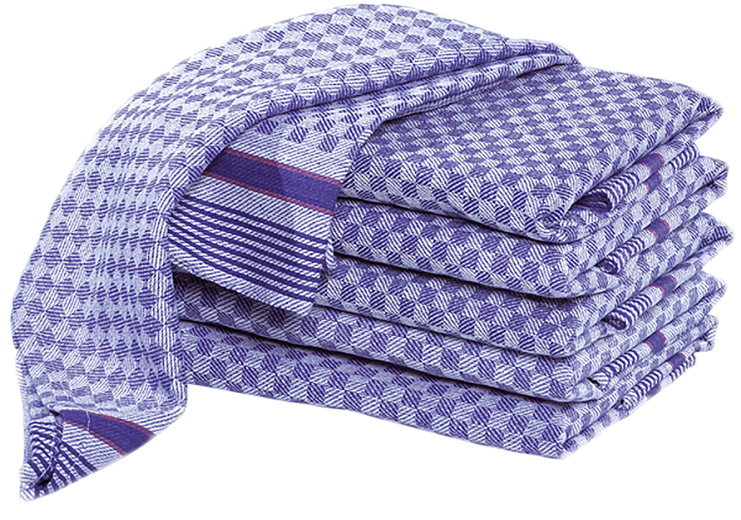 Merkanta Handtücher 10er Set, Küchentücher 50x70cm, 100% Baumwolle, Handtücher, blau-weiß kariert, super saugfähig, waschbar bei 95 Grad und trocknergeeignet