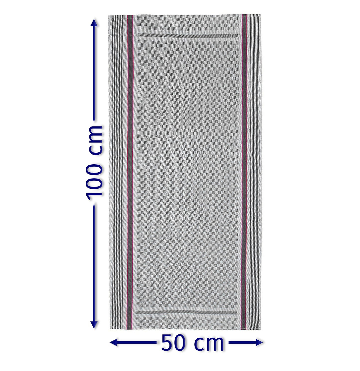 Merkanta Grubentücher 10-teiliges Premium-Set aus 100% Baumwolle, 45 x 90 cm, 50 x 100 cm, anthrazit - weiß kariert, super saugfähig, waschbar bei 95 Grad und für den Trockner geeignet.