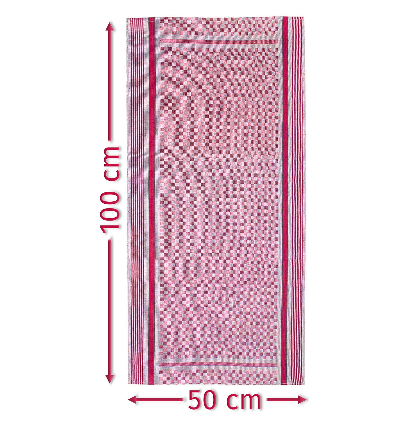 Merkanta Geschirrtücher 10er Set, Küchentücher 50x70cm, 100% Baumwolle, Geschirrhandtücher, rot weiß kariert, super saugfähig, waschbar bei 95 Grad und trocknergeeignet