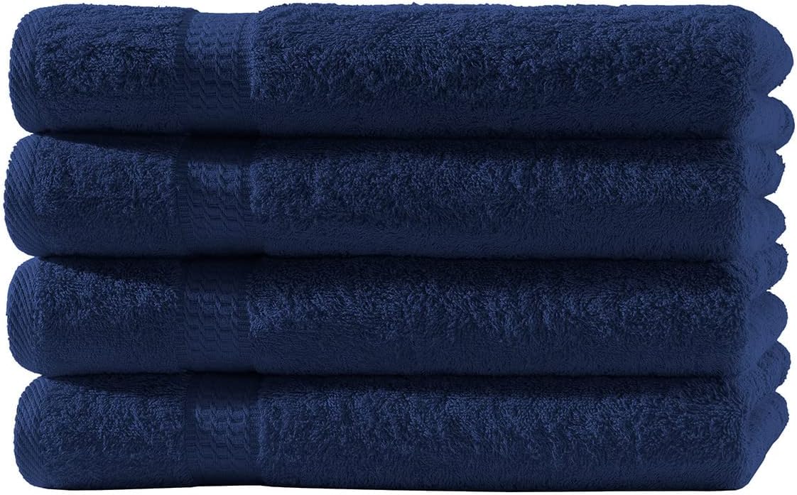 Merkanta Handtuch Set , 10 teilig , 2 Gästetücher, 4 Handtücher, 2 Duschtücher, 2 Waschlappen, 100% Baumwolle , Badetücher , Bath Towel, Handtücherset Badezimmer , Bad Tücher (Navy)