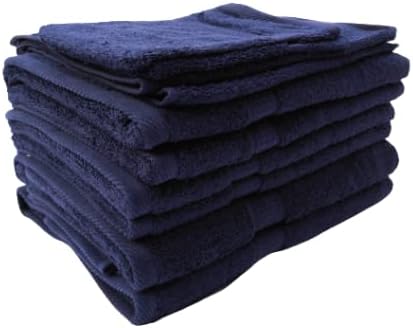 Merkanta Handtuch Set , 10 teilig , 2 Gästetücher, 4 Handtücher, 2 Duschtücher, 2 Waschlappen, 100% Baumwolle , Badetücher , Bath Towel, Handtücherset Badezimmer , Bad Tücher (Navy)
