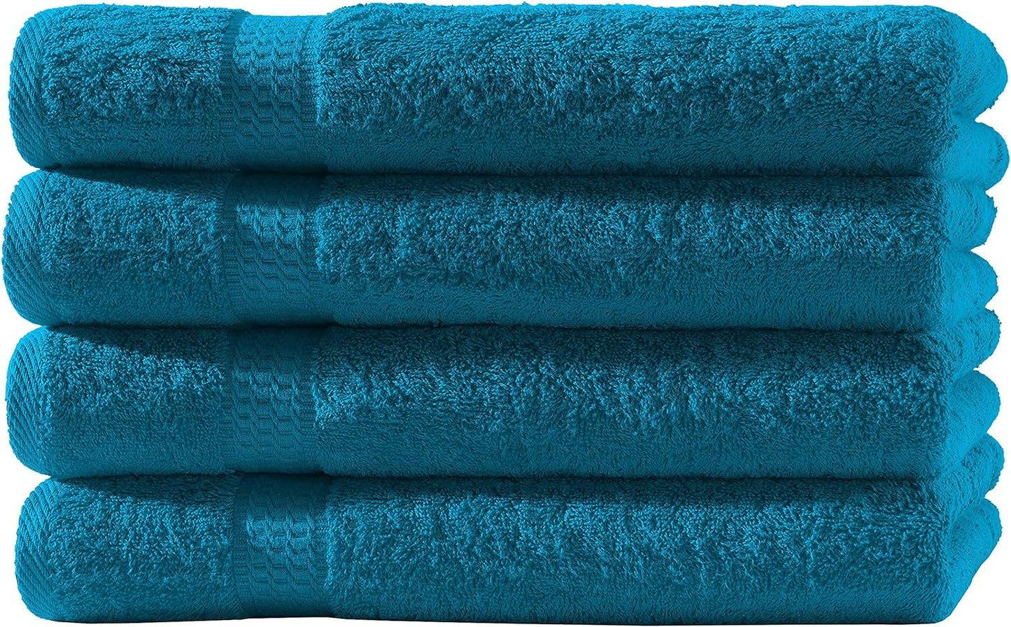 Merkanta Handtuch Set petrol , 10 teilig , 2 Gästetücher , 4 Handtücher , 2 Duschtücher , 2 Waschlappen , 100% Baumwolle , Badetücher , bath towel , Handtücherset Badezimmer , Bad Tücher (Petrol - grünblau)