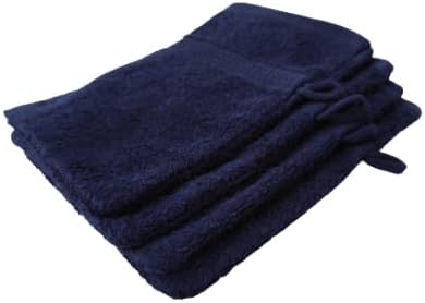 Merkanta Handtuch Set , 10 teilig, 2 Gästetücher, 4 Handtücher, 2 Duschtücher, 2 Waschlappen, 100% Baumwolle, Badetücher, Bath Towel,  Handtücherset Badezimmer,  Bad Tücher (Türkis - Navy)