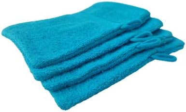 Merkanta Handtuch Set , 10 teilig, 2 Gästetücher, 4 Handtücher, 2 Duschtücher, 2 Waschlappen, 100% Baumwolle, Badetücher, Bath Towel,  Handtücherset Badezimmer,  Bad Tücher (Türkis - Navy)